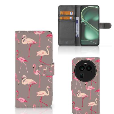 OPPO Find X6 Pro | Telefoonhoesje | Met pasjeshouder | Flamingo
