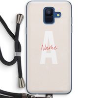 Strawberry Milkshake: Samsung Galaxy A6 (2018) Transparant Hoesje met koord