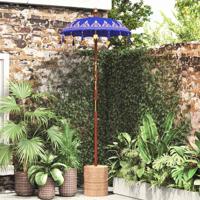 Balinese Parasol Blauw (90-100) x 260 cm Katoen en massief hout