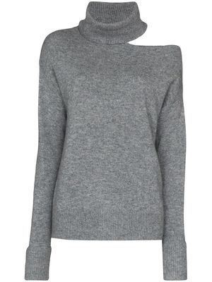 PAIGE pull Raundi à découpe - Gris