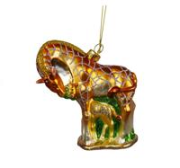 Ornament glas giraffe met kind l18cm - Kurt s adler