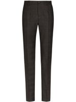 Dolce & Gabbana pantalon de costume en laine à carreaux - Marron