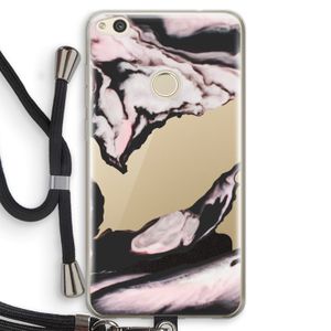 Roze stroom: Huawei Ascend P8 Lite (2017) Transparant Hoesje met koord