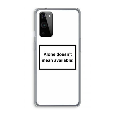 Alone: OnePlus 9 Pro Transparant Hoesje