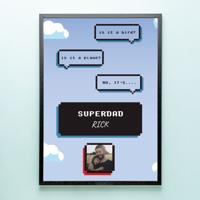Gepersonaliseerde poster Superdad (A2 formaat)