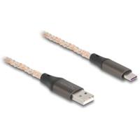 DeLOCK 88164 USB-kabel USB 2.0 1 m USB A USB C Transparant