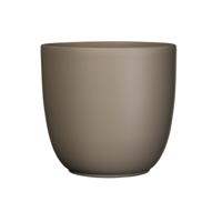 Bloempot - taupe bruin - mat - D12 x H11 - keramiek - voor kamerplant - plantenpot Bloempot - taupe bruin - mat - D12 x H11 - keramiek - voor kamerplant - plantenpot