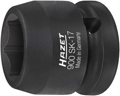 HAZET Krachtdopsleutel 900SK-17 · 1/2 inch (12,5 mm) vierkant hol · Buiten-zeskant-tractieprofiel · SW 17 mm
