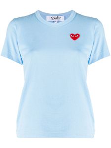 Comme Des Garçons Play t-shirt à cœur brodé - Bleu