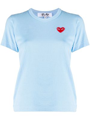 Comme Des Garçons Play t-shirt à cœur brodé - Bleu