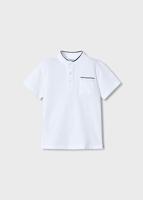 Mayoral Zomer polo shirt S/S jongens - wit