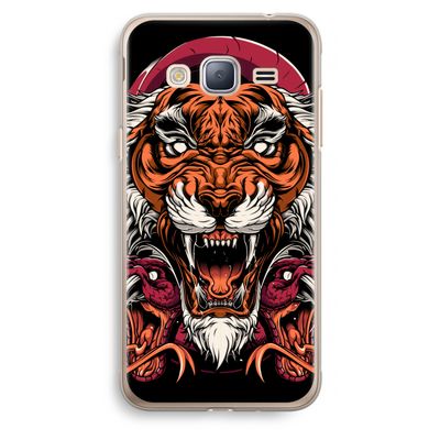 Tiger and Rattlesnakes: Samsung Galaxy J3 (2016) Transparant Hoesje