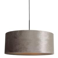 Steinhauer HanglampSparkled 50cm zwart met Taupe velourse kap - 8157ZW