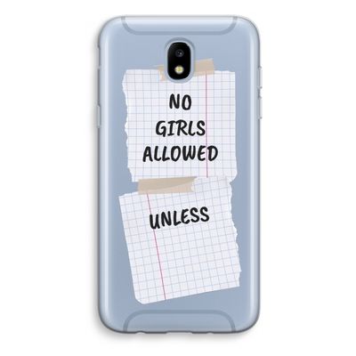 No Girls Allowed Unless: Samsung Galaxy J5 (2017) Transparant Hoesje