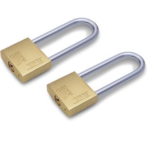 3x stuks hangslot / hangsloten met hoge beugel 3 x 5,8 cm