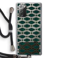 Moroccan tiles: Samsung Galaxy Note 20 / Note 20 5G Transparant Hoesje met koord