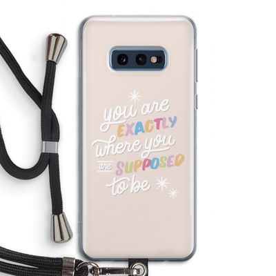Right Place: Samsung Galaxy S10e Transparant Hoesje met koord