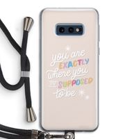 Right Place: Samsung Galaxy S10e Transparant Hoesje met koord