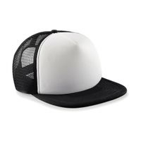 Zwart met witte vintage kinder baseball cap - thumbnail