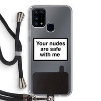 Safe with me: Samsung Galaxy M31 Transparant Hoesje met koord