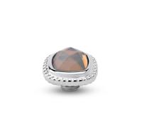 Melano Vivid Bali CZ Square Steentje Flanel Beige | Zilver
