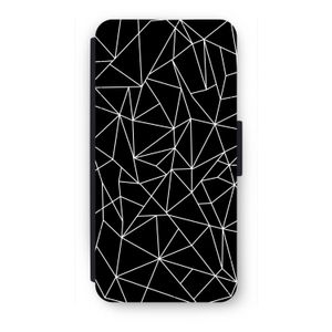 Geometrische lijnen wit: iPhone SE 2020 Flip Hoesje