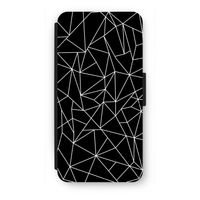 Geometrische lijnen wit: iPhone SE 2020 Flip Hoesje