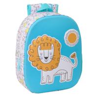 Kinderrugzak Safta Blauw Wit 27 x 33 x 10 cm 3D