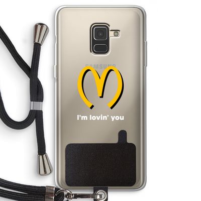 I'm lovin' you: Samsung Galaxy A8 (2018) Transparant Hoesje met koord