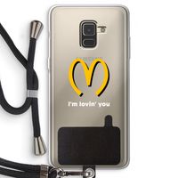 I'm lovin' you: Samsung Galaxy A8 (2018) Transparant Hoesje met koord I'm lovin' you: Samsung Galaxy A8 (2018) Transparant Hoesje met koord