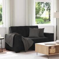 Tweezitsbank 120 cm fluweel zwart Tweezitsbank 120 cm fluweel zwart