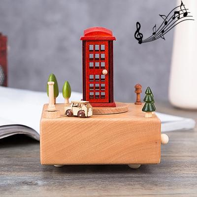 Telefoon Booth vorm Home decor originaliteit houten muzikale dozen