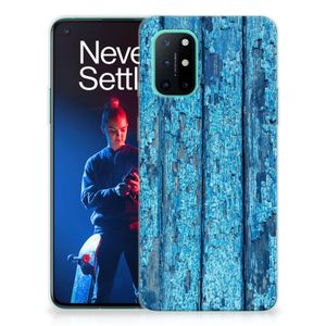 OnePlus 8T Bumper Hoesje Wood Blue