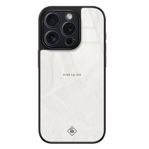 iPhone 15 Pro glazen hardcase - Vive la vie