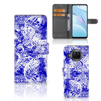 Telefoonhoesje met Naam Xiaomi Mi 10T Lite Angel Skull Blauw - thumbnail