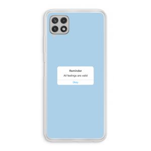 Reminder: Samsung Galaxy A22 4G Transparant Hoesje