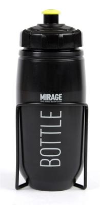 Mirage Bidon met houder 600 ml zwart