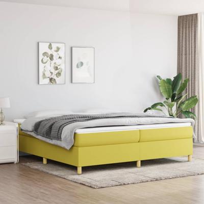 Boxspringframe stof groen 200x200 cm
