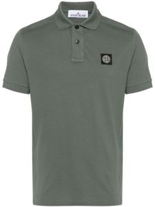 Stone Island polo à patch logo - Vert