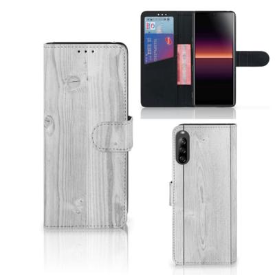 Sony Xperia L4 | Book Style Case | White Wood