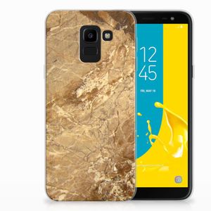 Samsung Galaxy J6 2018 TPU Siliconen Hoesje Marmer Creme