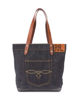 Ralph Lauren RRL sac cabas bi-matière - Bleu