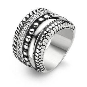 TI SENTO-Milano 1835ZI Ring zilver-zirconia Maat 56