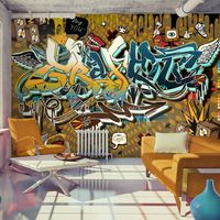 Fotobehang - That's cool,  Chaos in graffiti, premium print vliesbehang - thumbnail