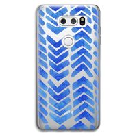 Blauwe pijlen: LG V30 Transparant Hoesje