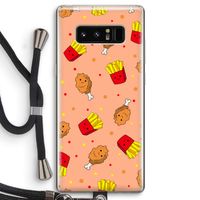 Chicken 'n Fries: Samsung Galaxy Note 8 Transparant Hoesje met koord
