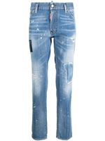 DSQUARED2 jean slim à effet usé - Bleu