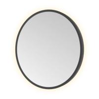 Hotbath &More Mirrors Round LED Badkamerspiegel - Rond - 40 cm - Geborsteld Zwart Pvd