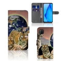 Huawei P40 Lite | Telefoonhoesje | Met pasjeshouder | Roofdieren