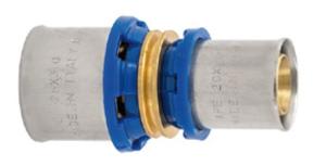 Kirchhoff Messing verloopstuk, blank, 26 mm x 16 mm, perskoppeling voor meerlagenbuis - 988711255